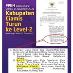 Vaksinasi Mencapai Angka 54,16%, Kabupaten Ciamis Kembali Ke PPKM Level 2