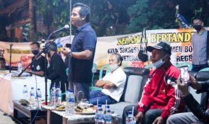 Wabup Ciamis Buka Turnamen Volly Ball Pervos Cup di Desa Baregbeg