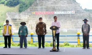 Presiden Jokowi Resmikan Bendungan Karalloe di Gowa Sulawesi Selatan