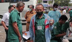 Jelang Nataru, Dishub dan BNNK Ciamis Gelar Ram Check dan Test Urine Awak Kendaraan