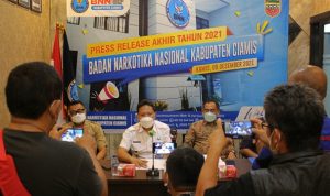 Press Release Akhir Tahun 2021, BNNK Ciamis sampaikan Capaian P4GN