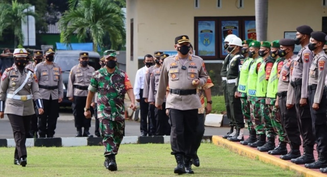 Polres Pekalongan Laksanakan Apel Gelar Pasukan Operasi Lilin Candi 2021