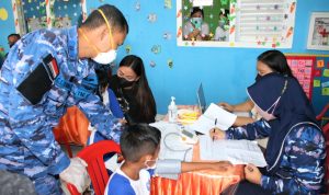 Vaksinasi Anak TK Angkasa Lanud Sam Ratulangi