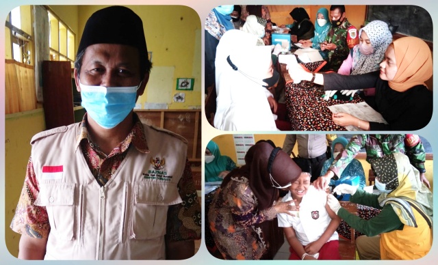SDN Sindangsari Desa Sukajadi kecamatan Cisayong Laksanakan Vaksinasi Kelompok Usia 6 Sampai 11 Tahun