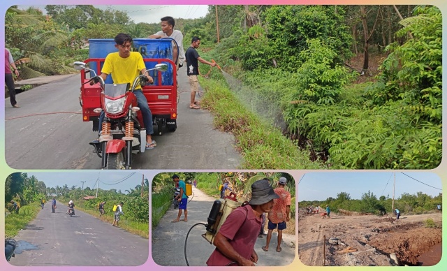 Pemdes Tanjung Punak Ajak Warga Desa Laksanakan Kegiatan Gotong Royong