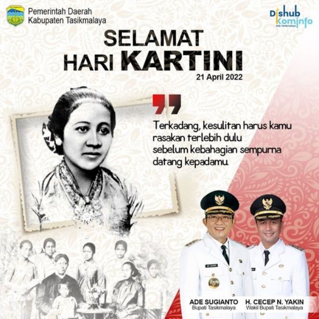 Pemerintah Daerah Kabupaten Tasikmalaya Mengucapkan Selamat Hari Kartini Tahun 2022