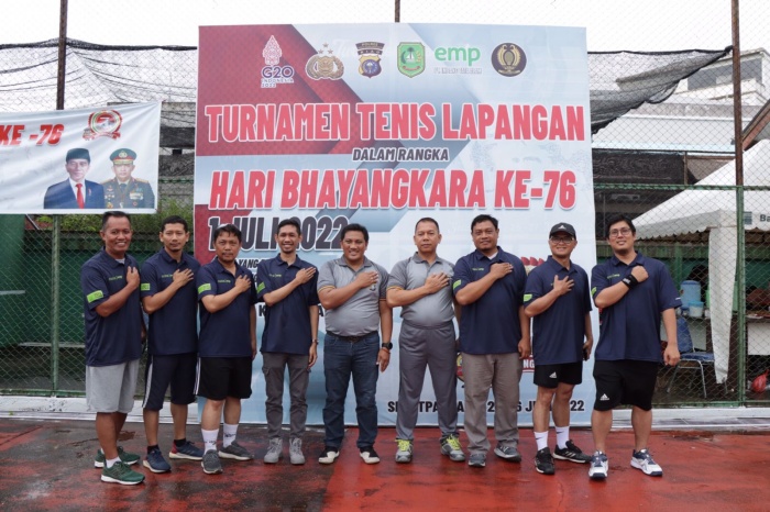 Sambut Hari Bhayangkara, Polres Meranti Bersama Pelti dan PT EMP Gelar Turnamen Tenis Lapangan