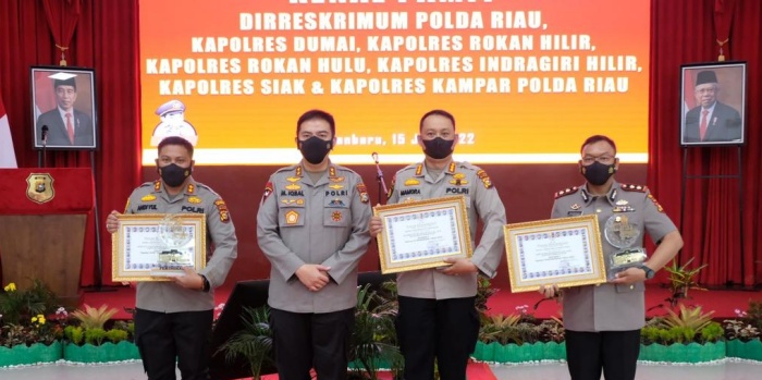 Kapolres Meranti Terima Penghargaan Peringkat I Ops Tertib Ramadhan 2022 dari Kapolda Riau