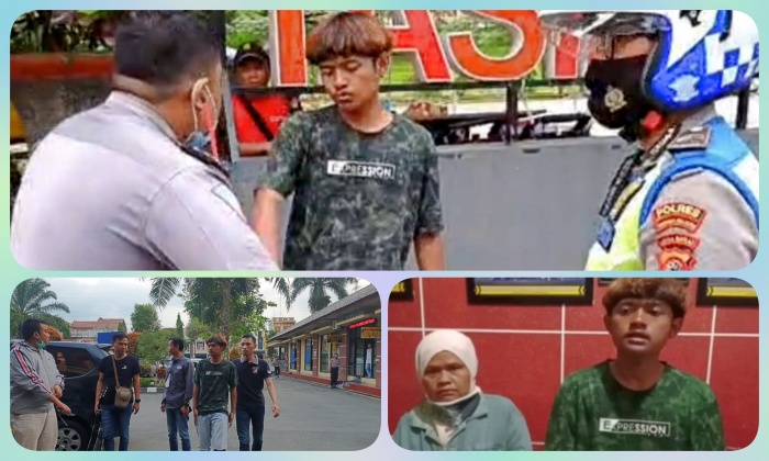 Tak Terima Ditilang, Pemuda Ngamuk dan Maki Anggota Sat Lantas Polres Tasikmalaya Kota, Akhirnya Minta Maaf Didampingi Ibunya