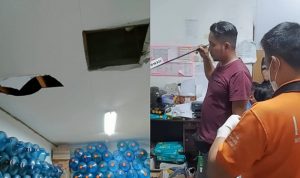 Polsek Indihiang Bersama Inafis Sat Reskrim Polres Tasikmalaya Kota, Melakukan Olah TKP Pencurian di Minimarket Tasco