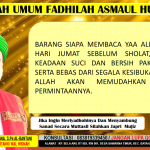 Ijazah Umum Fadhilah Asmaul Husna “YAA ALLAH “ dari Pondok Pesantren Riyadhoh Modern “KALAM SYIFA” Banten