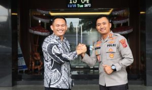 Kapolres Tasikmalaya Kota AKBP Aszhari Kurniawan, Terima Kunjungan Penjabat (PJ) Wali Kota Tasikmalaya Cheka Virgowansyah.