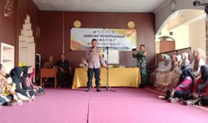 Bhabinkamtibmas Kelurahan Tuguraja Hadiri Lounching Posyandu Remaja BERGEMA