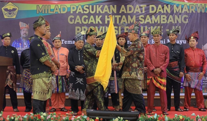 Wakil Bupati Meranti Hadiri Milad Pasukan Adat dan Marwah Gagak Hitam Sambang Provinsi Riau