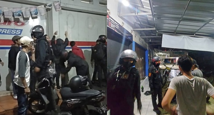 Patroli Tim Maung Galunggung Polres Tasikmalaya Kota, Bubarkan Sekelompok Remaja Sedang Pesta Miras.