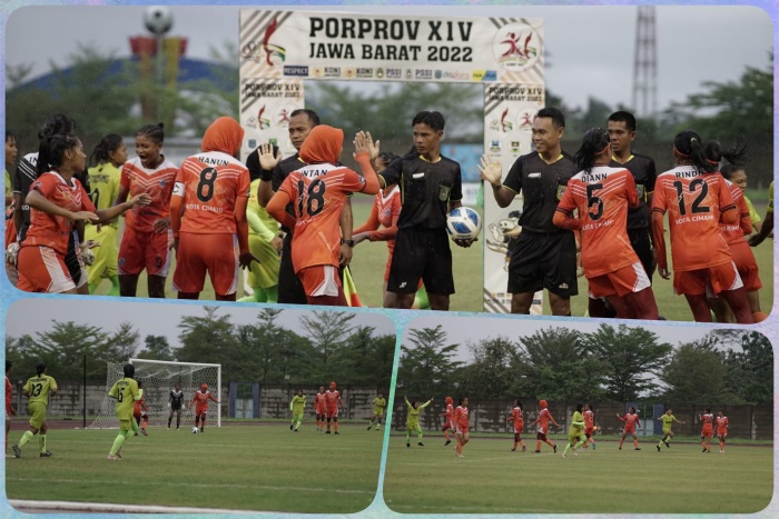 Kesebelasan Sepakbola Putri Kabupaten Sumedang Melanggeng ke Babak Grand Final Pada Ajang Porprov XIV Jabar 2022
