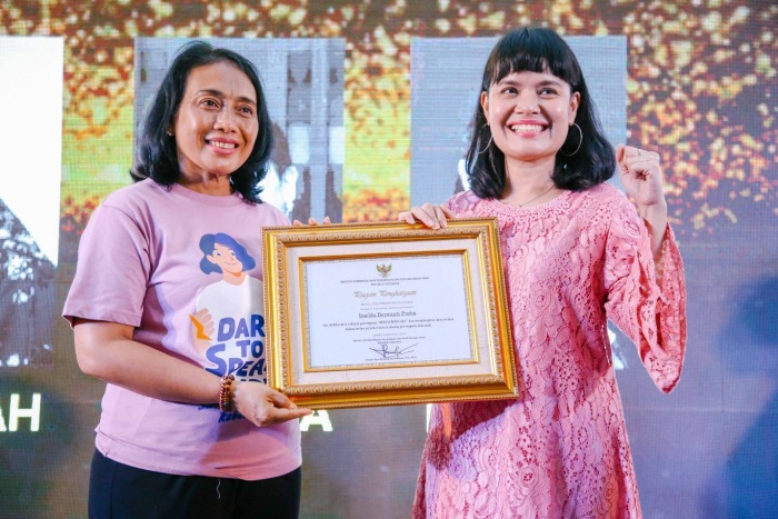 Kader PSI Imelda Berwanty Purba, Mendapat Penghargaan ”Perempuan Berani Bersuara”