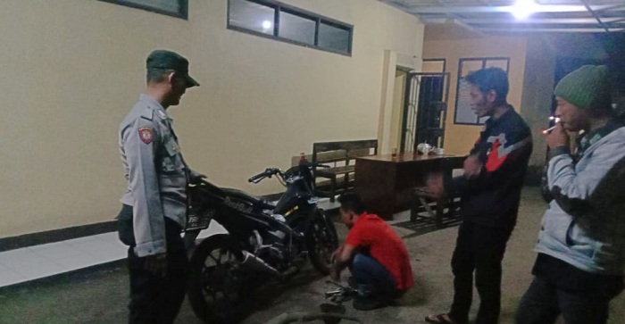 Polsek Manonjaya Lakukan Penertiban Kepada Lima Pengendara Sepeda Motor Berknalpot Bising