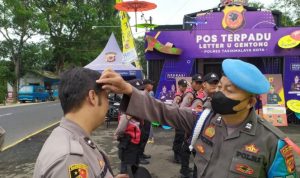 Personel Propam Polres Tasikmalaya Kota Lakukan Pengecekan Petugas Pospam Ops Lilin Lodaya 2022