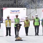 Presiden Jokowi Lakukan Topping Off Indoor Multifunction Stadium GBK