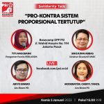 Diskusi Publik DPP Partai Solidaritas Indonesia “Pro Kontra Sistem Proporsional Tertutup”