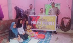 Sobat Berbagi, Polsek Rangsang Bantu Asupan Gizi Buat Balita di Tanjungsamak