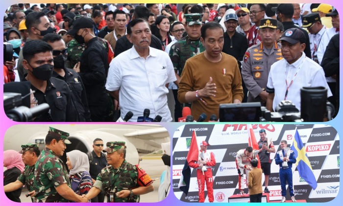 Panglima TNI Dampingi Presiden Jokowi Saksikan F1H2O Powerboat Danau Toba 2023