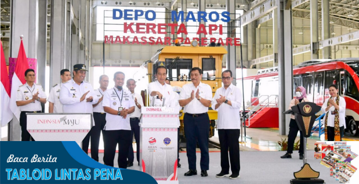 Presiden Jokowi Resmikan Pengoperasian Jalur Kereta Api Lintas Makassar-Parepare