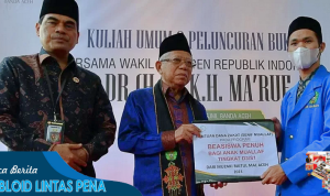 Wapres K.H. Ma’ruf Amin Serahkan Beasiswa Pendidikan Kepada Mahasiswa UIN Ar-Raniry