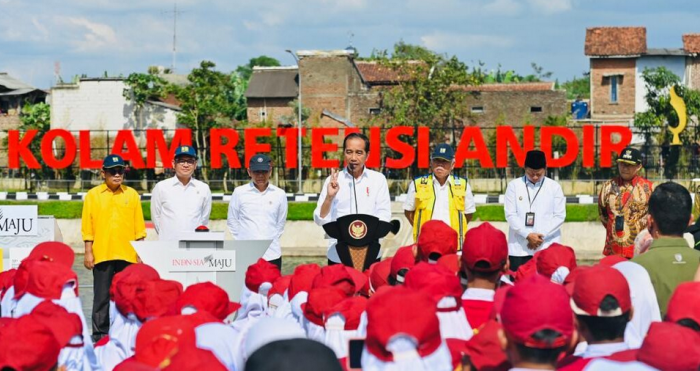 Presiden Jokowi Resmikan Sejumlah Proyek Infrastruktur Pengendali Banjir di Jawa Barat