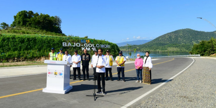 Resmikan Jalan Akses Labuan Bajo-Golo Mori, Presiden Jokowi : Dorong Pengembangan Kawasan