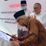 Wapres K.H. Ma’ruf Amin Resmikan Kawasan Sains Kurnaen Sumadiharga BRIN sebagai Fasilitas Riset dan Inovasi Produk Halal Berbasis Maritim Nasional