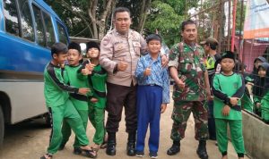 Sinergitas TNI-Polri di Kecamatan Kadipaten, Silaturahmi Kamtibmas di Ponpes Cipansor