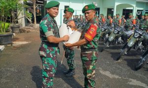 Dandim 0710/Pekalongan Serahkan Motor Baru Dari Menhan Kepada Babinsa