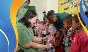 Sambut HUT Ke 59, Dharma Pertiwi Daerah P, Gelar Bakti Sosial Beri Bantuan Kepada Anak Penderita Stunting