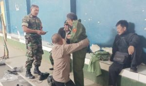 Sinergitas TNI-Polri di Desa Bugel, Berikan Pelatihan Peningkatan Kemampuan Linmas