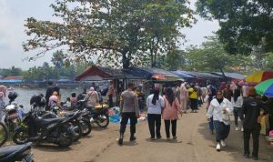 Polisi di Kota Tasikmalaya Lakukan Patroli Objek Wisata Saat Munggahan Jelang Ramadhan.