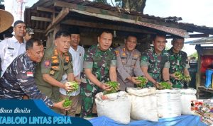 Kunker ke Meranti, Danrem 031/WB Panen Cabai Rawit dan Mulai Pembangunan Aula Koramil 02/TT.