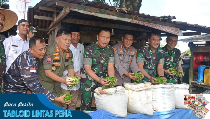 Kunker ke Meranti, Danrem 031/WB Panen Cabai Rawit dan Mulai Pembangunan Aula Koramil 02/TT.