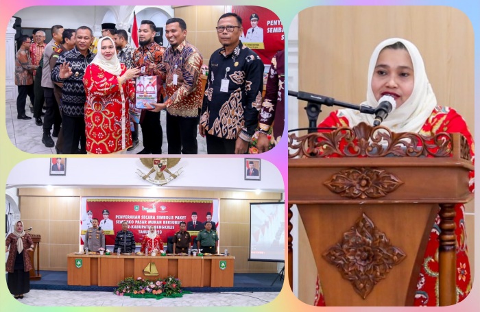 Bupati Bengkalis Launching Penyaluran 100.000 Paket Sembako Pasar Murah Bersubsidi Tahap I Tahun 2023