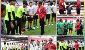 Presiden Jokowi Temui Pemain Timnas U-20 di Stadion Utama GBK, Berikan Suport