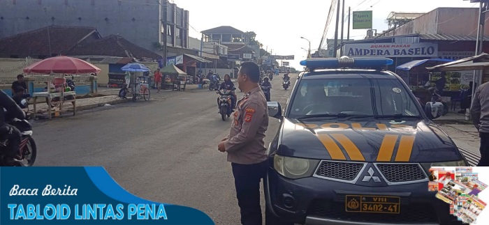 Rutinitas Polsek Manonjaya Melaksanakan Patroli Sore, Memantau Arus Lalu Lintas & Pam Ngabuburit di Alun-alun Manonjaya