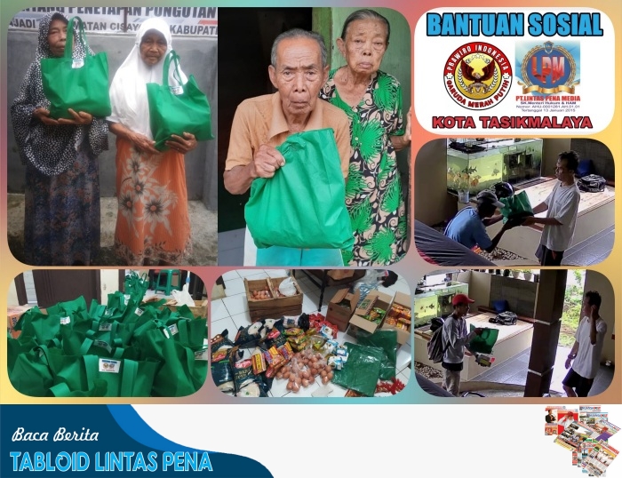 Prawiro Indonesia Garuda Merah Putih Bersama LINTAS PENA MEDIA Bagikan 100 Paket Sembako