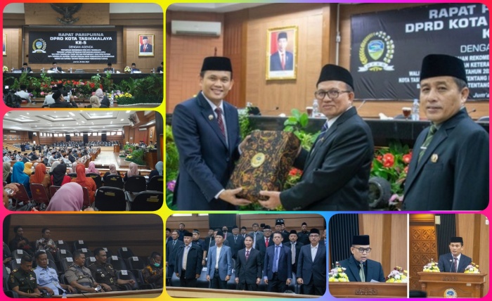 Rapat Paripurna DPRD Kota Tasikmalaya dengan Agenda Penyampaian Rekomendasi Terhadap LKPJ Walikota Tasikmalaya Tahun 2022 dan Penyampaian 2 Buah Raperda