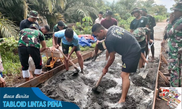 Terus Bergerak Kejar Target, Satgas TMMD Reguler Ke-116 Kodim 1203/Ktp Bekerja Tidak Kenal Lelah