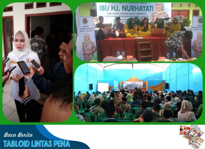 Hj Nurhayati Anggota DPR RI Komisi IX Gandeng BPOM Sosialisasi Obat dan Makanan di Desa Purwasari .