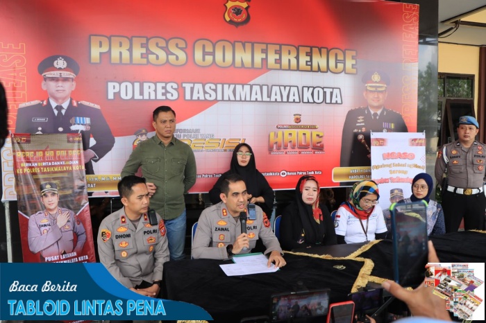 Kapolres Tasikmalaya Kota AKBP SY Zainal Abidin Pimpin Press Release Perkembangan Kasus Dugaan Penganiayaan Siswi SMA