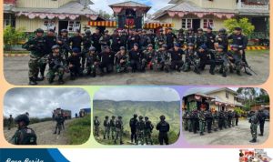 Sinergi Satgas Yonif 721 Bersama Brimob Ciptakan Ketertiban Dan Kondusifitas Di Tolikara