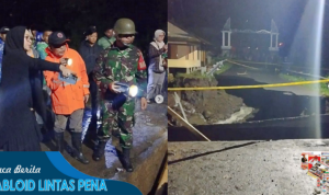 Istri Bupati Tasikmalaya Hj. Ai Diantani Sugianto Langsung Turun ke Lokasi Tanah Longsor di Kampung Cisolok RT 04 RW 04 Desa Cidugaleun Kecamatan Cigalontang