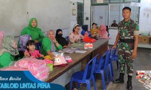 Bangun Komunikasi, Anggota Satgas TMMD Reguler Ke-116 Silaturahmi Ke Balai Desa